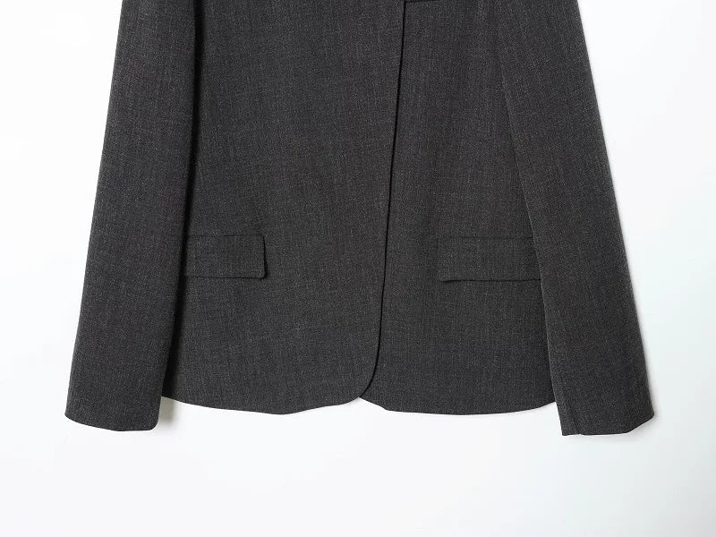 Women's Tailoring Blazers Vintage Office Blazer Woman Faux Wool Coats for Women Streetwear Outerwears Fitted Jacket Women