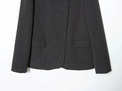 Women's Tailoring Blazers Vintage Office Blazer Woman Faux Wool Coats for Women Streetwear Outerwears Fitted Jacket Women