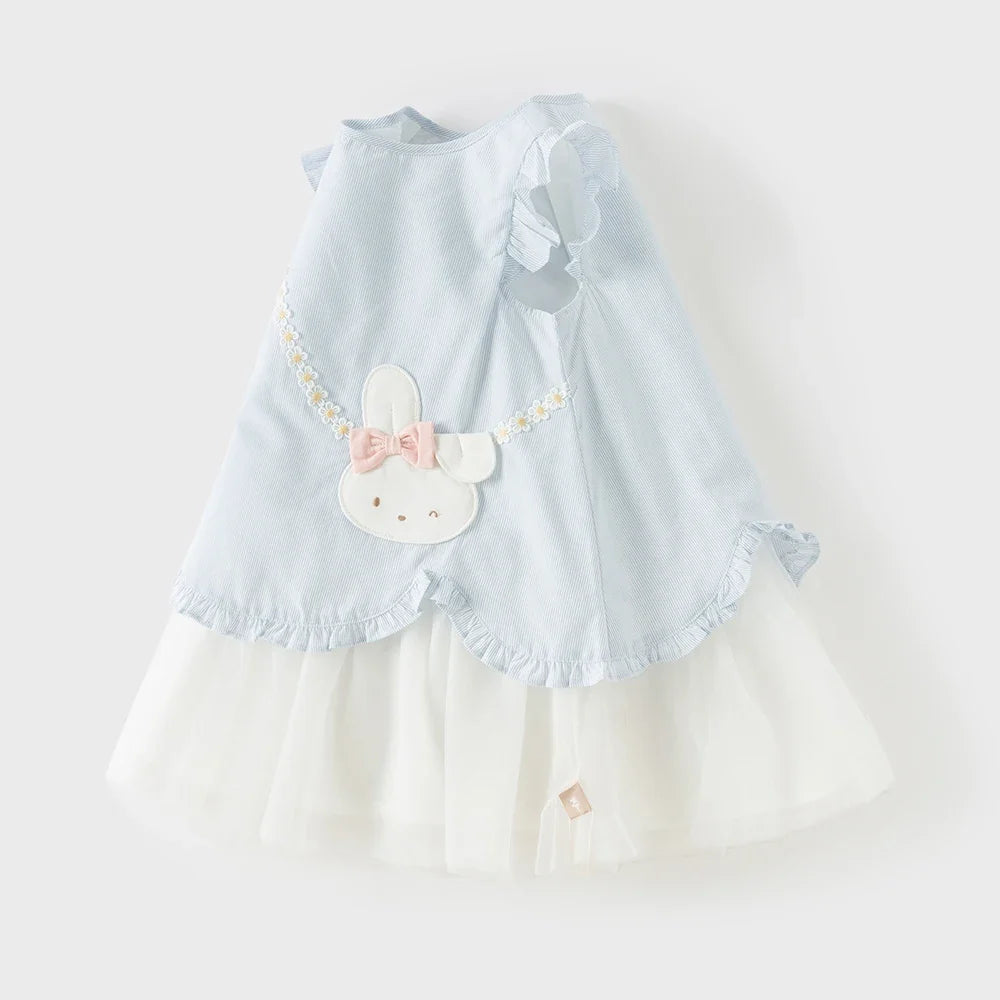 Girl's Summer Vest Mesh Dress Sweet Cute Children Sleeveless Princess Dress Fashion Cotton Party Outdoor DB2261316