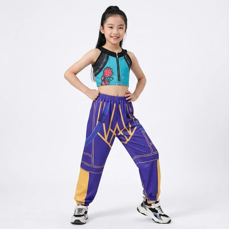 Rumi Girl Cosplay Costume Anime Mira Roleplay Outfit Trendy Dance Performance Wear Halloween Party Performance Costume