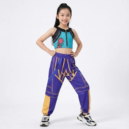 Rumi Girl Cosplay Costume Anime Mira Roleplay Outfit Trendy Dance Performance Wear Halloween Party Performance Costume