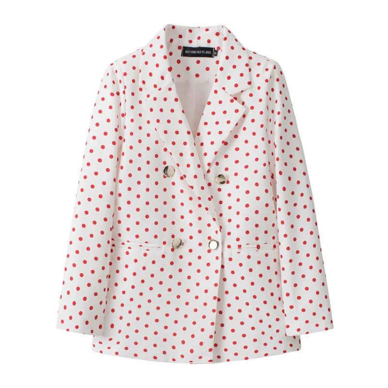 Casual Plaid Women's Suit Jacket Spring Autumn New Style Large Size Street Style Top Quality Polyester Commute Style Fashionable