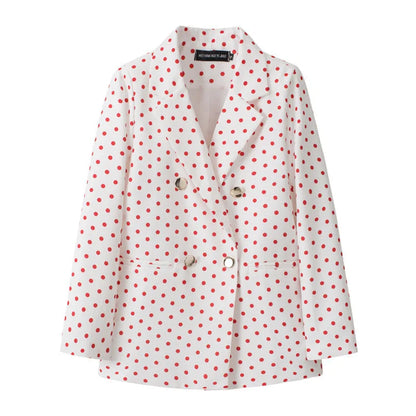 Casual Plaid Women's Suit Jacket Spring Autumn New Style Large Size Street Style Top Quality Polyester Commute Style Fashionable