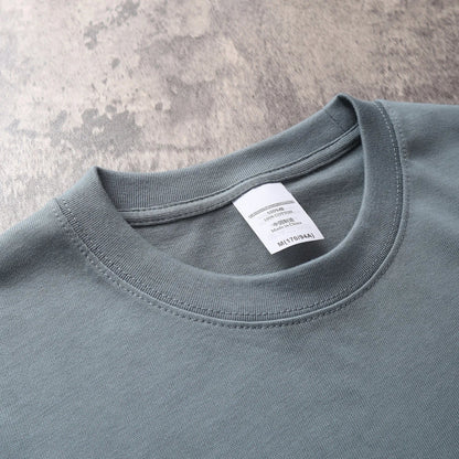 Men's Oversized T-Shirt 9.9oz 280 Grams Heavy High Quality Short Sleeve Cotton Tee Solid Color Unisex Streetwear
