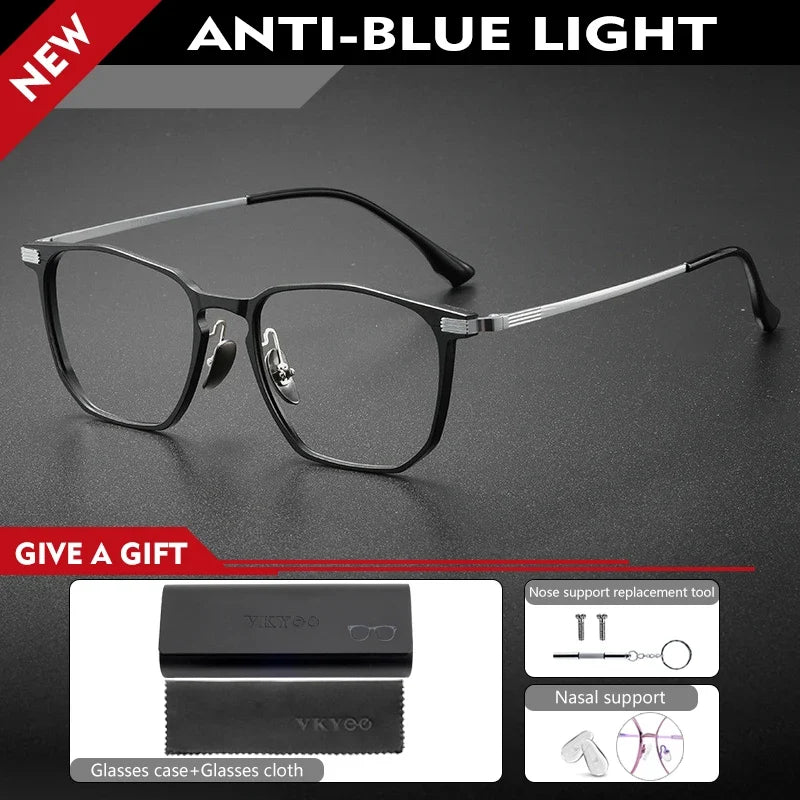 Ultra-light Aluminum Titanium Business Fashion Eyeglasses  Anti-Blue Light Reading Glasses Men Myopia Prescription 20241