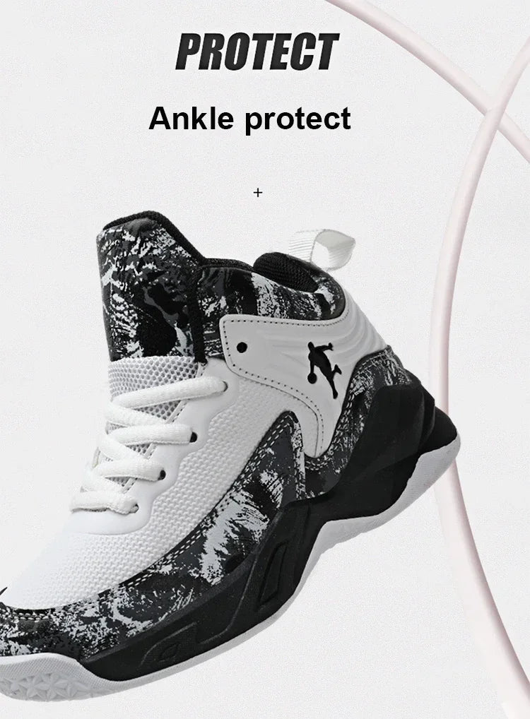 2025 Basketball Shoes for Kids Sneakers New Boys Brand Thick Sole Non-slip Children Sports Shoes Child Boy Basket Trainer Shoes