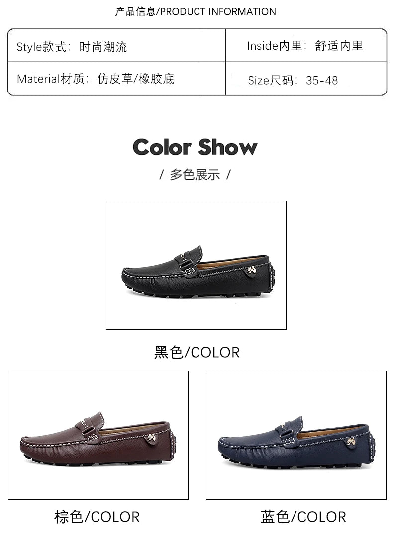Formal Italian Shoes Men Handmade Leather Loafer Driving Flats Slip-on Casual Shoes Luxury Comfy Moccasins Dress Shoes for Men