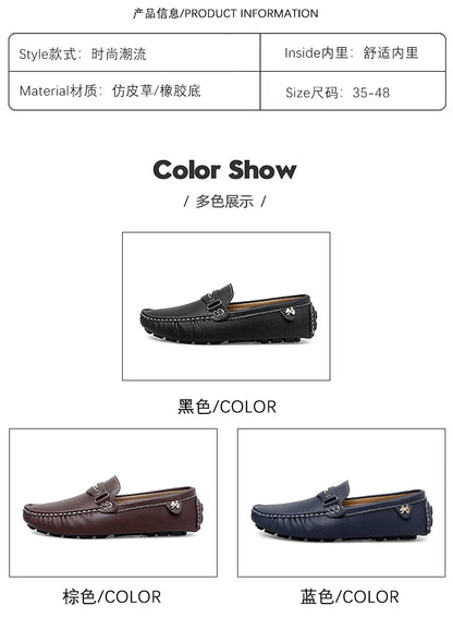 Formal Italian Shoes Men Handmade Leather Loafer Driving Flats Slip-on Casual Shoes Luxury Comfy Moccasins Dress Shoes for Men
