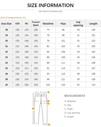 2025 New Lyocell Summer Thin Business Male Pants Jeans Men's High Waist Loose Comfortable Straight Elastic Denim Trousers