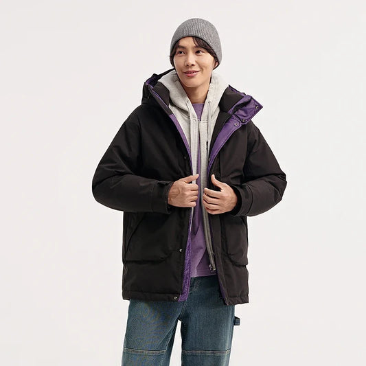 Men Mid-Length Loose Outerwear 2025 New Winter Windproof Three-Resistant Warm Casual Coat Man Clothing Daily Wear