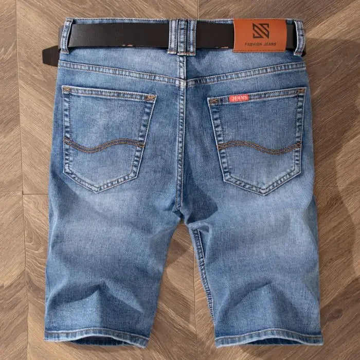 2025 Summer Brand Stretch Thin Bermuda Masculina Cotton Denim Jeans Jorts Men Knee Length Soft Ropa Hombre Shorts