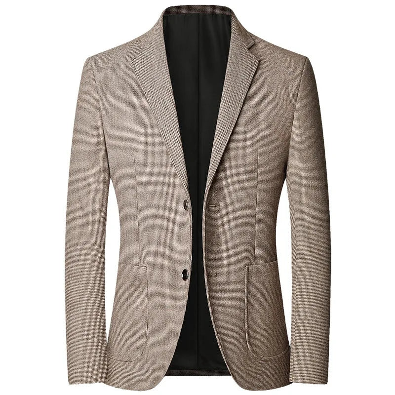 2025 Spring and Autumn New Six Color Checkered Non-iron  Suit Jackets for Men, Royal Blue Casual Blazer Masculino /blazer Hombre