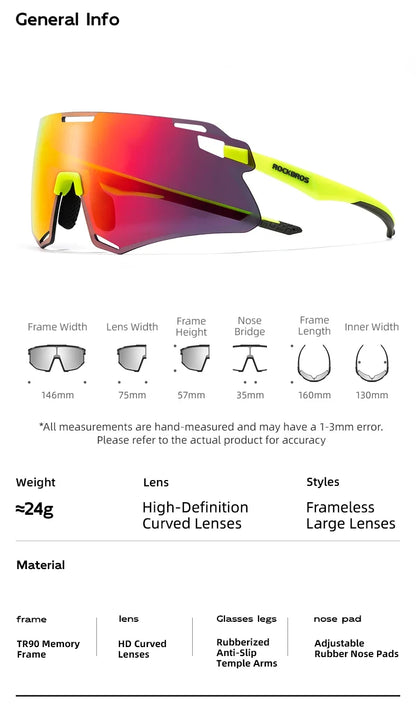Cycling Glasses Lightweight Frameless Bike Glasses High-Definition Lenses Road Bicycle Protection Goggles Sport Eyewear