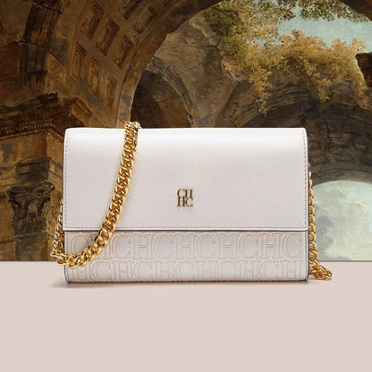 Classic Style Fashion Retro New Women's Crossbody Exquisite Craftsmanship Letters Printing Design Simple Versatile Chain Bag
