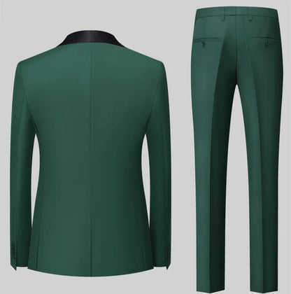 Red Men's Suit 3 Piece, Wedding Party Dress Jacket with Pants Vest, Blue, Green, Gray, Black Available, Asian Size M-5XL 6XL