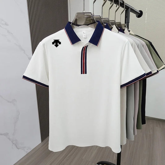 Luxury fashion brand summer designer new exquisite embroidered polo shirt personalized men's comfortable breathable short sleeve
