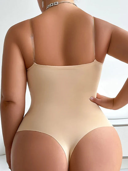 Large Size Strapless Thong Bodysuits Women Belly Control Full Body Shaper Adjustable Bust Removable Push Up Breast Underwear 4XL