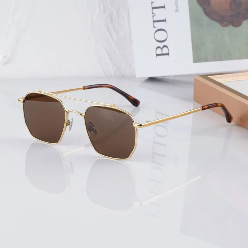 Designer Women's Sunglasses Bowie Big Square Alloy Fashion Street High Quality Luxury Design Classical Ultralight UV400 Glasses