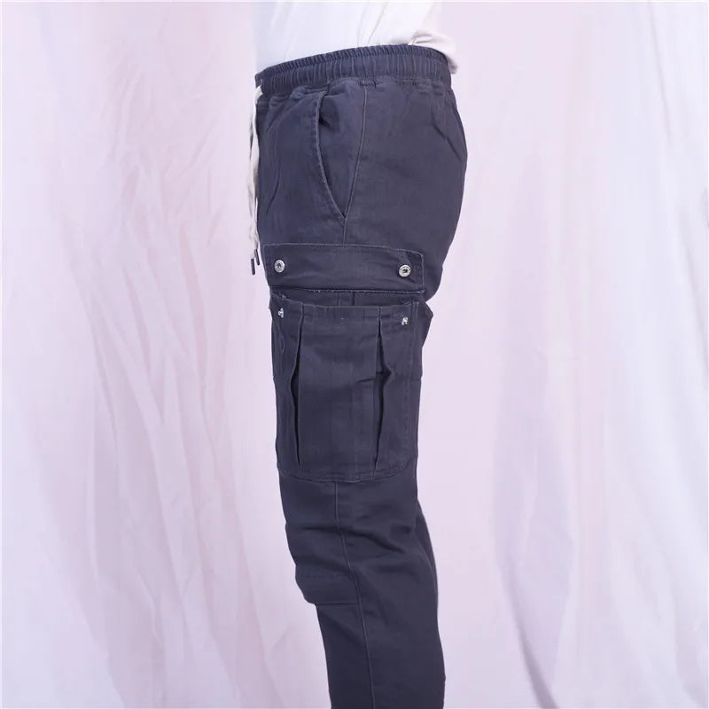 Motorcycle Riding Jeans Pants Elastic waist and ankle tied casual pants Soft And Casual Inset Gear Layer On Hips And Knees