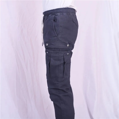 Motorcycle Riding Jeans Pants Elastic waist and ankle tied casual pants Soft And Casual Inset Gear Layer On Hips And Knees