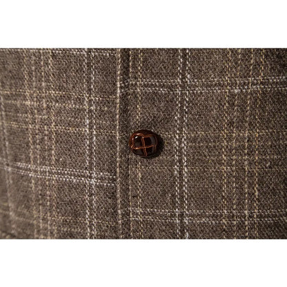 Suit Vest Men British Style Plaid Single-breasted Pocket Man Waistcoat Business Casual Slim Sleeveless Male Vest