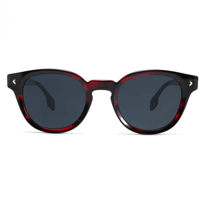 Designer New Dark Red Acetate Sunglasses Retro Full Frame Lightweight UV400 Non-Polarized Eyewear