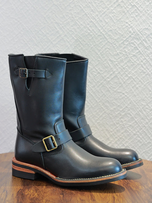 Retro American Motorcycle Boots Long Tube Genuine Leather Engineer Boots Men Knight Style Boots Outdoor Youth Fashion Boots