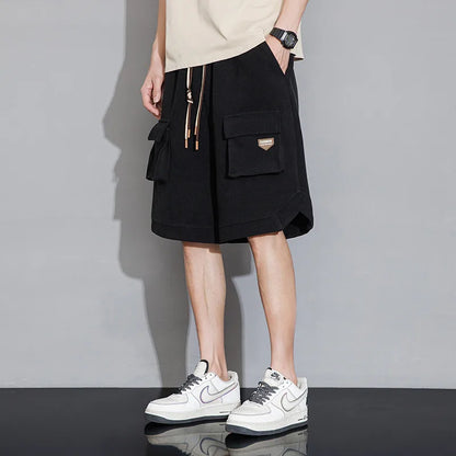2024 Mens Shorts Summer Knee Length Casual Bermuda Male Y2k Sport Basketball Loose Cool Oversize Big Size Fashion Breeches Black