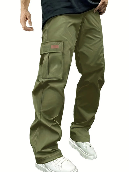 2026 Amazon Summer New Men's Work Pants European and American Independent Station Drawstring Multi Pocket Casual Pants