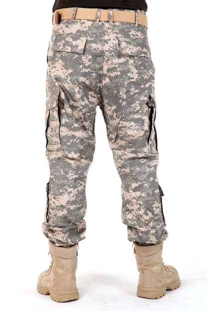 Men's Camouflage Tactical Pants Multi-Pockets Hunting Digital Camo Training  Cargo Pants New Spring  Long Trousers for Men
