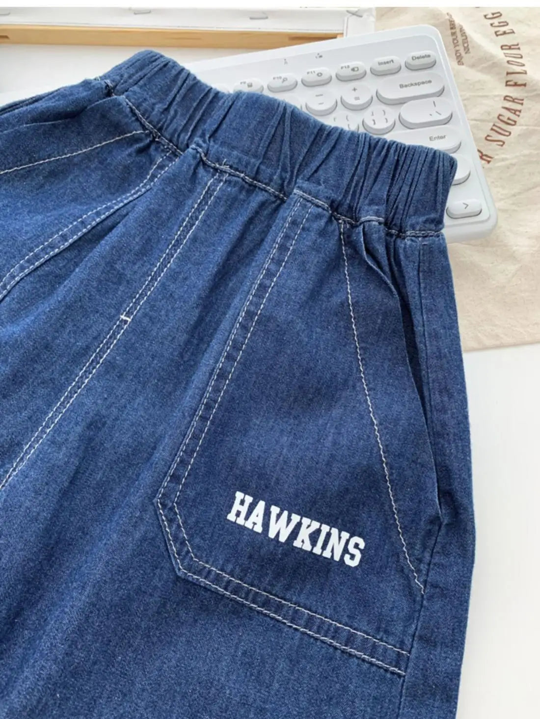 Boys Cotton Summer Suit 2026 New Baby Fashion Print Clothes Children Korean Handsome Short-sleeved Shirt + Denim Shorts 2pcs Set