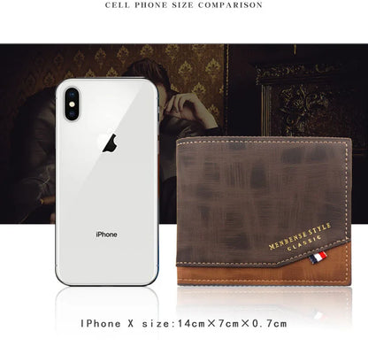 Portefeuilles Homme Mini Porte-monnaie Classique Slim Porte-photo Petit Portefeuille Homme Qualité Porte-cartes Cuir Givré Homme Sacs