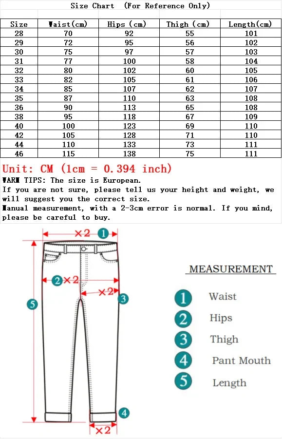 Plus Size 28-46 Spring Autumn Classic Business Trousers Male Brand Men's Fashion Casual Jeans Straight Elasticity Denim Pants