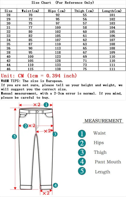 Plus Size 28-46 Spring Autumn Classic Business Trousers Male Brand Men's Fashion Casual Jeans Straight Elasticity Denim Pants