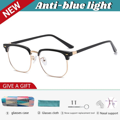 New Models of Versatile Anti-blue Light Glasses Fashion Eyeglasses Frame Simple Retro Can Be Customized Prescription