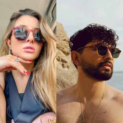 Fashion Acetate Polarized Sunglasses Round Vintage  Shade UV400 New Men/Women Retro Sun Glasses 600001S