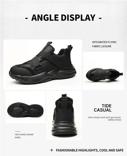 Lightweight Fashion 2024 Safety Shoes For Men Anti-smash Anti-puncture Work Sneakers Steel Toe Shoes Male Work Boots Protective