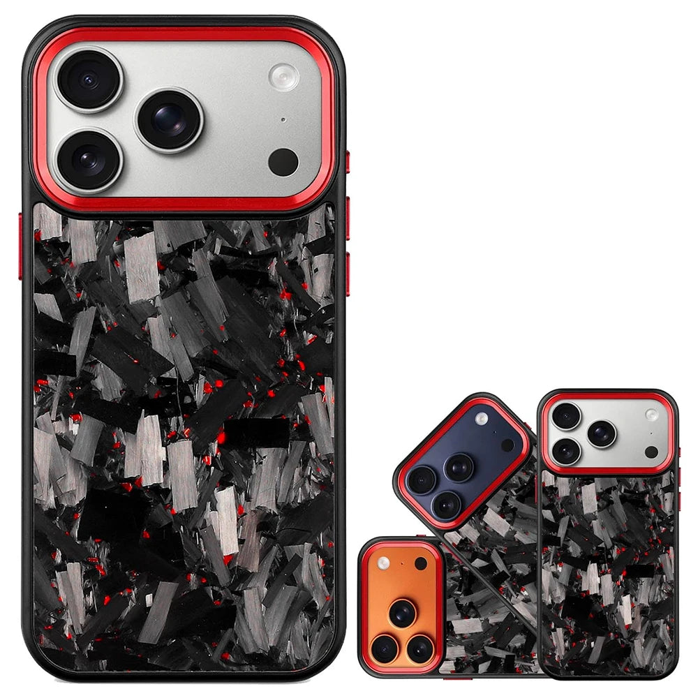 Real Premium Forged Carbon Fiber Phone Case For iPhone 17 Pro Max Air Shockproof Anti-slip Magnetic Wireless Charging Cover