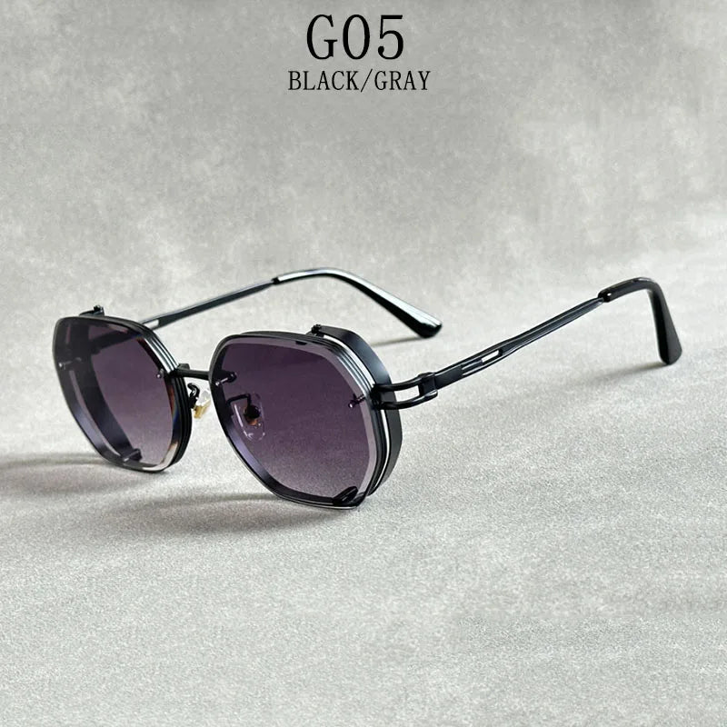 Punk Sunglasses For Men Vintage Steampunk Sunglasses Women Trendy Luxe Square Fashion Glasses Dropshipping Gafas De Sol Hombre