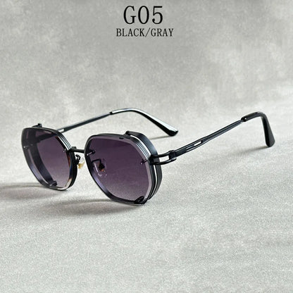 Punk Sunglasses For Men Vintage Steampunk Sunglasses Women Trendy Luxe Square Fashion Glasses Dropshipping Gafas De Sol Hombre