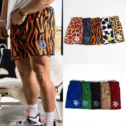 Mens Motorcycle Shorts Sports Fitness Casual Quick Dry Gym Breathable Mesh Beach Swim Basketball Short Pants Man Athletic Surf
