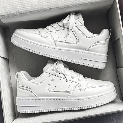 Spring and Summer Men's Shoes, New Breathable Sneakers, Men's Trendy and Versatile Thick-Soled White Shoes, Sports and Casual Sneakers
