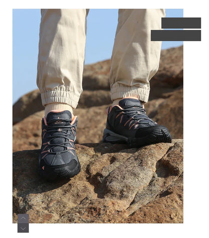 Hiking Shoes for Women Wear-resistant Outdoor Women's Sports Shoes Lace-Up Climbing Trekking Sneakers Woman 110609B