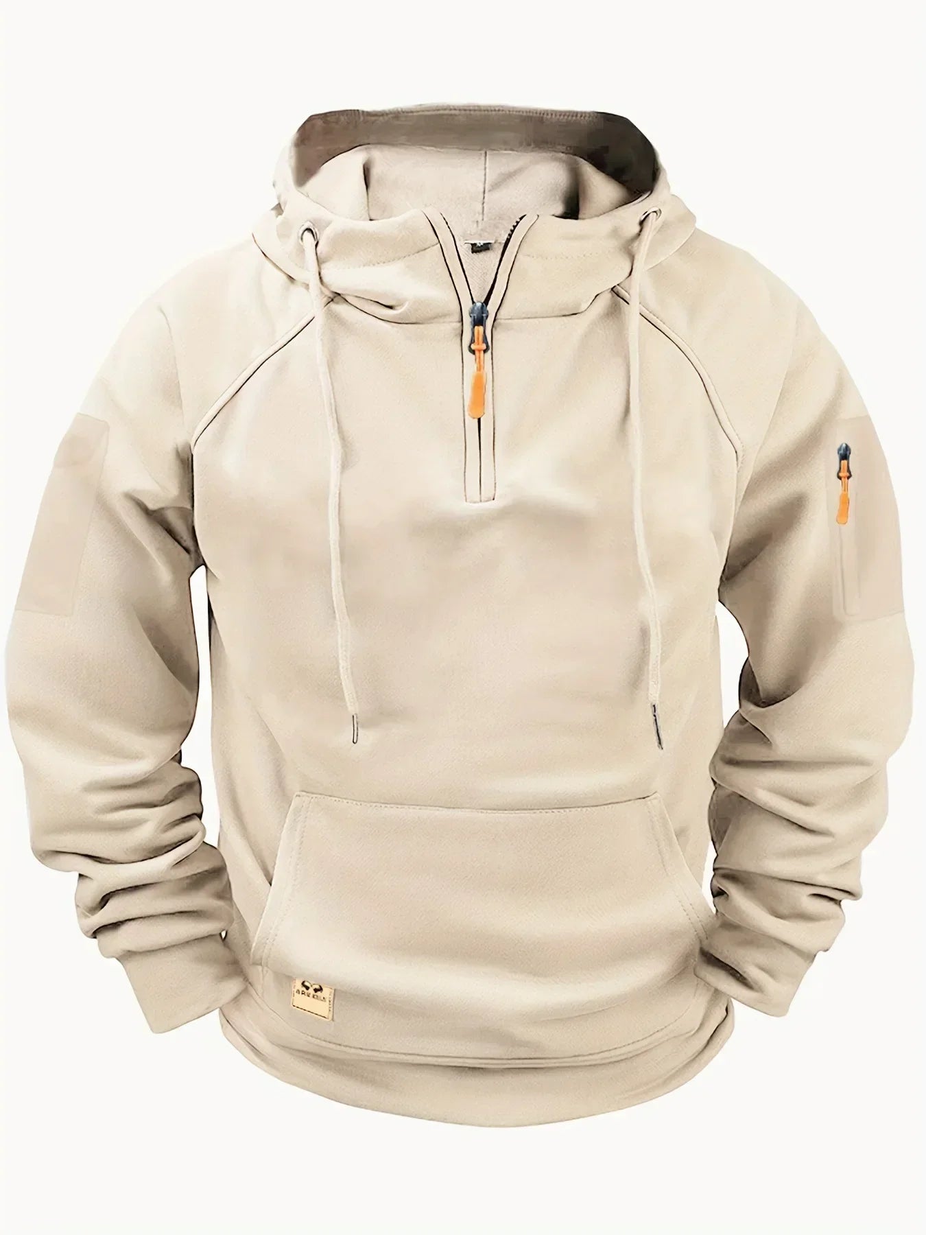 Autumn/Winter New Men's Hoodie Fashion Casual Sports Hoodie Retro Harajuku Long Sleeve Zipper Multi Pocket Loose Street Wear