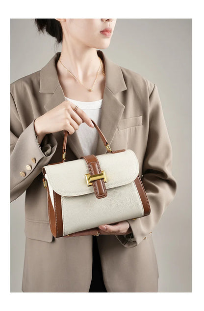 Luxury handbags female crossbody bags small square shoulder bag mom women bags new fashion 2025 genuine cowhide leather satchel