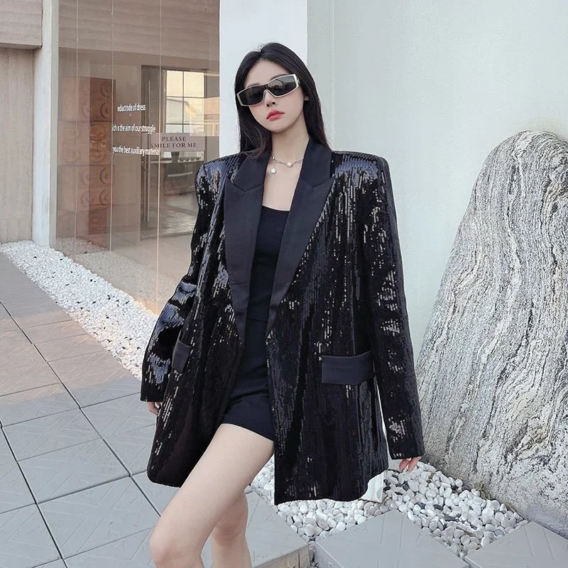 Fashion High-Quality Blazer Jacket Women 2026 New Autumn Long SleeveTemperament Casual  All-Match Ladies Suit Outerwear Tops