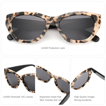 Polarized Sunglasses Women Cat-Eye: Trendy Cateye Sunglasses for Woman - Cute Sun Glasses UV400 Protection