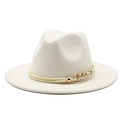 Fascinator White Fedora Hats For Women 59-61CM Big Size Men Party Church Wedding Cap Panama Felt Jazz Hats Gorras