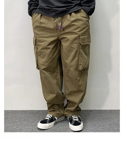 High Quality Cotton Cargo Pants Mens Clothing Plus Size Casual Pants Japanese Harajuku Casual Tactical Joggers Baggy Trousers