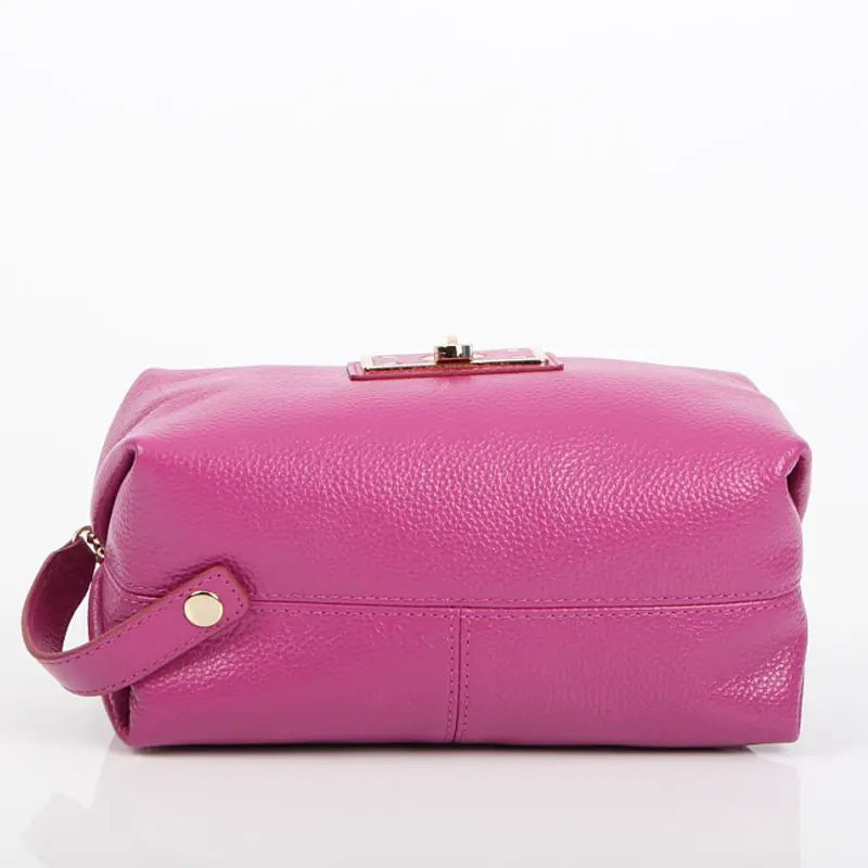 Fashion Trend Women Genuine Real Leather Underarm Bag Female Small Pouch Bag Lady Cosmetic Bags Make Up Beauty Bagsr